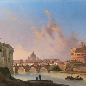 Ippolito_Caffi__Veduta_di_Castel_Sant_Angelo_con_San_Pietro_sullo_sfondo__Roma__Galleria_Paolo_Antonacci